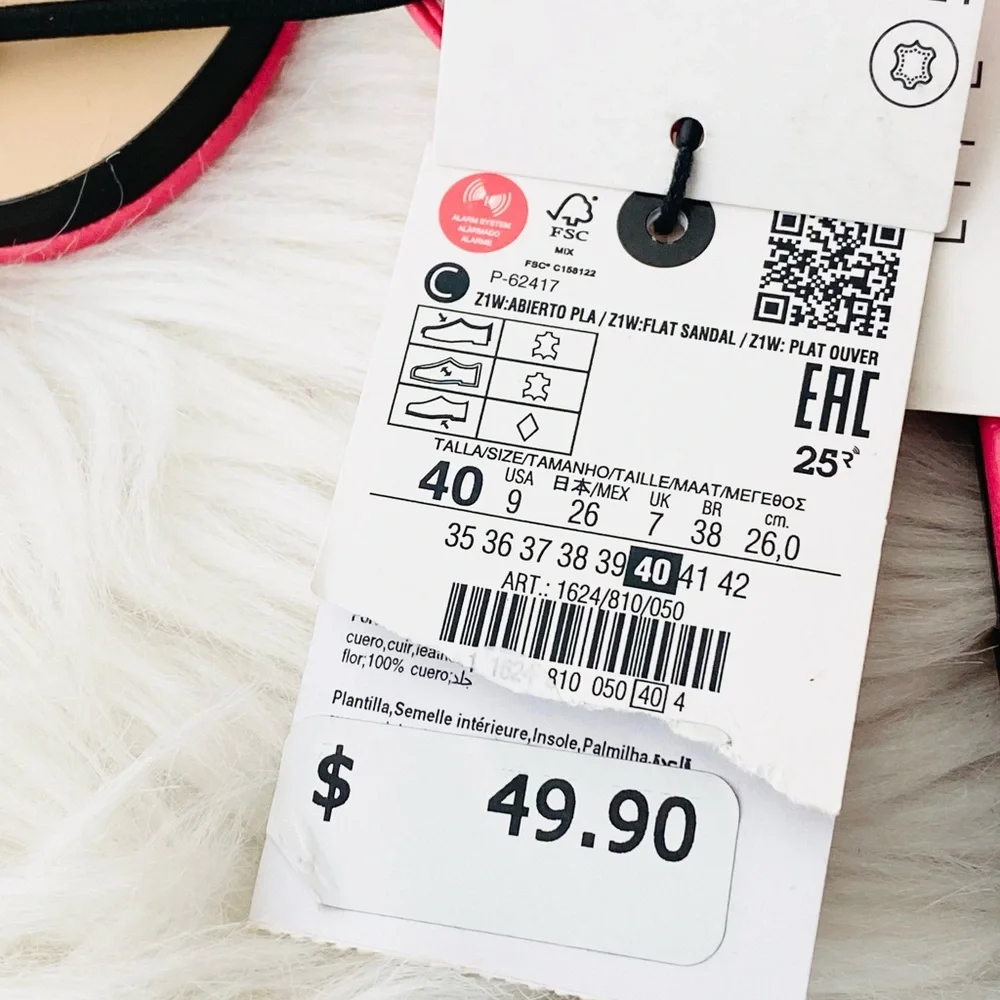 Zara Pink Slide Sandals - Picture 4 of 5